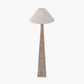 Seacomb Rattan Pyramid Floor Lamp Base with Harley 50cm Slubby Hopsack Empire Lampshade
