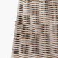 Seacomb Rattan Pyramid Table Lamp Base with Harley 40cm Slubby Hopsack Empire Lampshade
