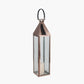 Copper Stainless Steel and Glass Lantern Large