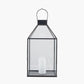 Antique Brass Metal and Glass Square Lantern