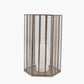Shiny Brass Metal and Glass Hexagonal Lantern Large