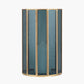 Brass Metal and Smoked Glass Panelled Hurricane