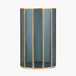 Brass Metal and Smoked Glass Panelled Hurricane