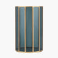 Brass Metal and Smoked Glass Panelled Hurricane