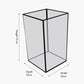 Brass Metal and Smoked Glass Panelled Square Hurricane Large