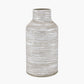 Alina White Stoneware Dot Design Vase Tall