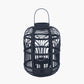 Black Bamboo and Glass Lantern Small