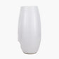 Visage White Stoneware Face Design Vase