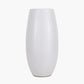 Visage White Stoneware Face Design Vase