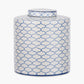 Demetri Grey and Blue Ceramic Lidded Ginger Jar
