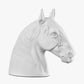 White Metal Horse Head Ornament