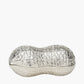 Silver Metal Peanut Lidded Trinket Bowl