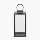 Black Stainless Steel and Glass Large Rectangular Lantern