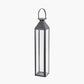 Black Stainless Steel and Glass Large Tall Lantern
