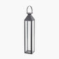 Black Stainless Steel and Glass Large Tall Lantern
