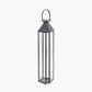 Black Stainless Steel and Glass Large Tall Lantern