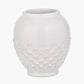 Willow White Leaf Detail Stoneware Vase