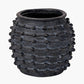Black Bobble Fibrestone Decorative Planter Large