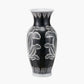 Asteria Black and White Feather Ceramic Urn Vase