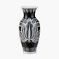 Asteria Black and White Feather Ceramic Urn Vase