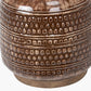 Theano Dot Design Brown Glaze Vase
