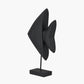 Black Handcarved Mango Wood Altum Angelfish Ornament