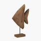 Natural Handcarved Mango Wood Altum Angelfish Ornament