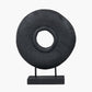 Black Handcarved Mango Wood Circular Ornament