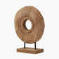 Natural Handcarved Mango Wood Circular Ornament