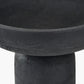 Black Handcarved Mango Wood Bowl with Raised Base