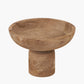 Natural Handcarved Mango Wood Bowl with Raised Base