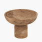 Natural Handcarved Mango Wood Bowl with Raised Base