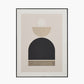 Art Deco Print with Gold Detail and Black Frame