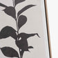 S/2 Natural and Black Leaf Print Canvases with Natural Frames