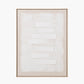 White and Natural Textured Canvas with Natural Frame