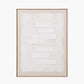 White and Natural Textured Canvas with Natural Frame