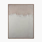Natural and White Abstract Canvas with Natural Frame Large