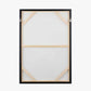 Grey and White Abstract Canvas with Black Frame