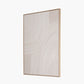 Natural and White Abstract Canvas with Natural Frame