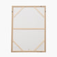 Natural and White Abstract Canvas with Natural Frame