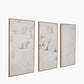 S/3 Natural and White Birds Canvases with Natural Frames