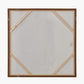 White and Terracotta Abstract Square Canvas with Oak Effect Frame