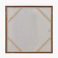 White and Terracotta Abstract Square Canvas with Oak Effect Frame