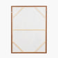 White and Natural Floral Canvas with Oak Effect Frame
