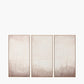 S/3 Natural and White Landscape Canvases with Natural Frames