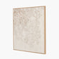 White and Natural Floral Square Canvas with Natural Frame
