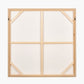 White and Natural Floral Square Canvas with Natural Frame