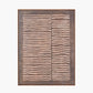 Brown and Natural Linear Design Canvas with Oak Effect Frame