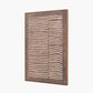 Brown and Natural Linear Design Canvas with Oak Effect Frame