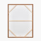 Brown and Natural Linear Design Canvas with Oak Effect Frame